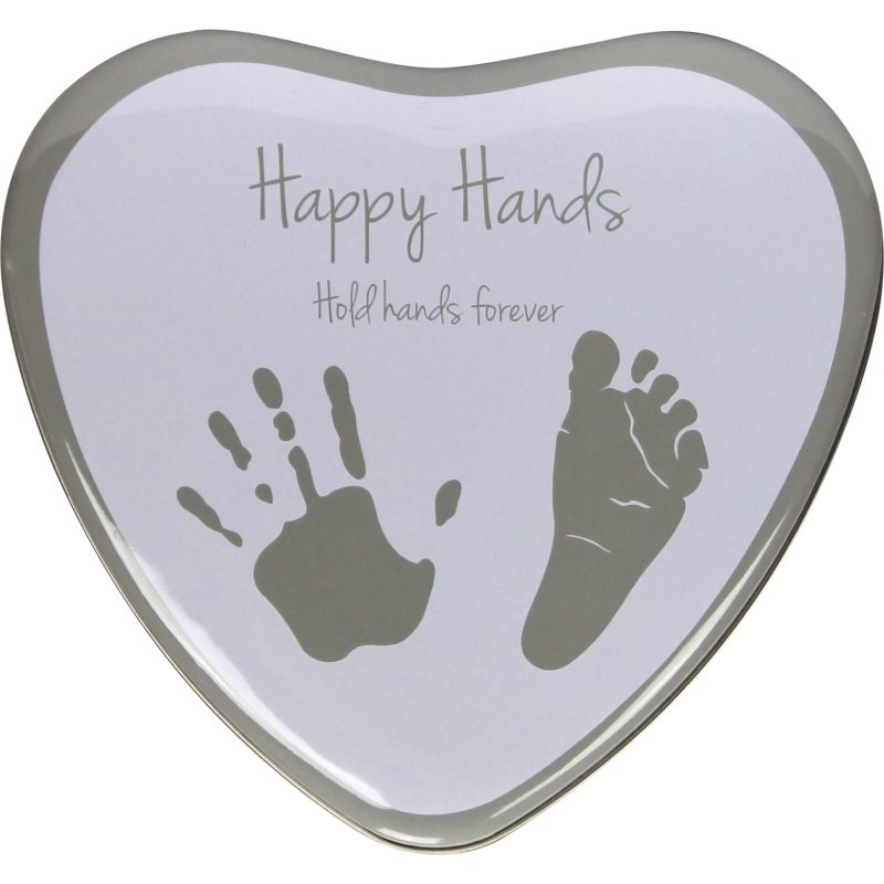 Happy Hands 2D Heart Silver/White