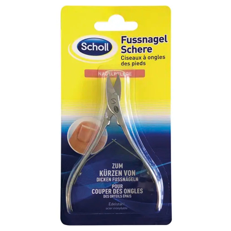 Scholl Toenail Scissors rovné nůžky na nehty 1 ks
