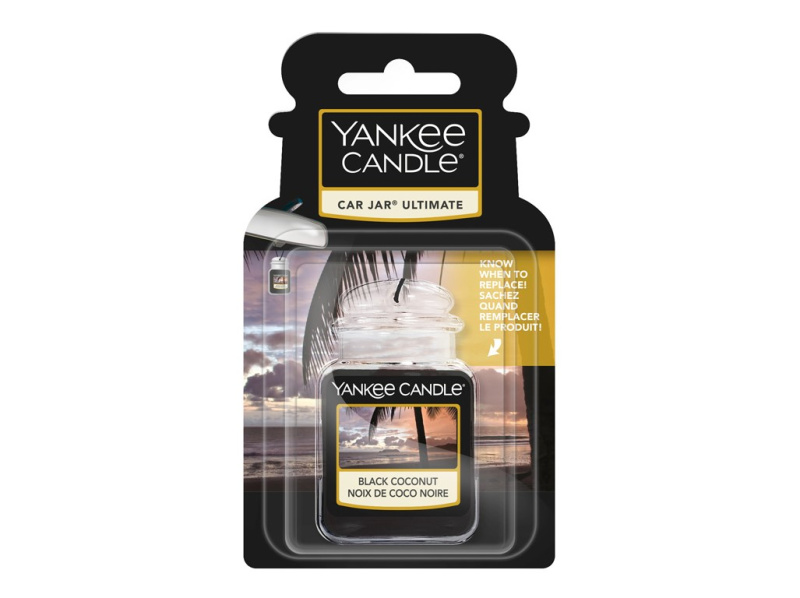 YANKEE CANDLE Luxusní visačka do auta Black Coconut 1 kus