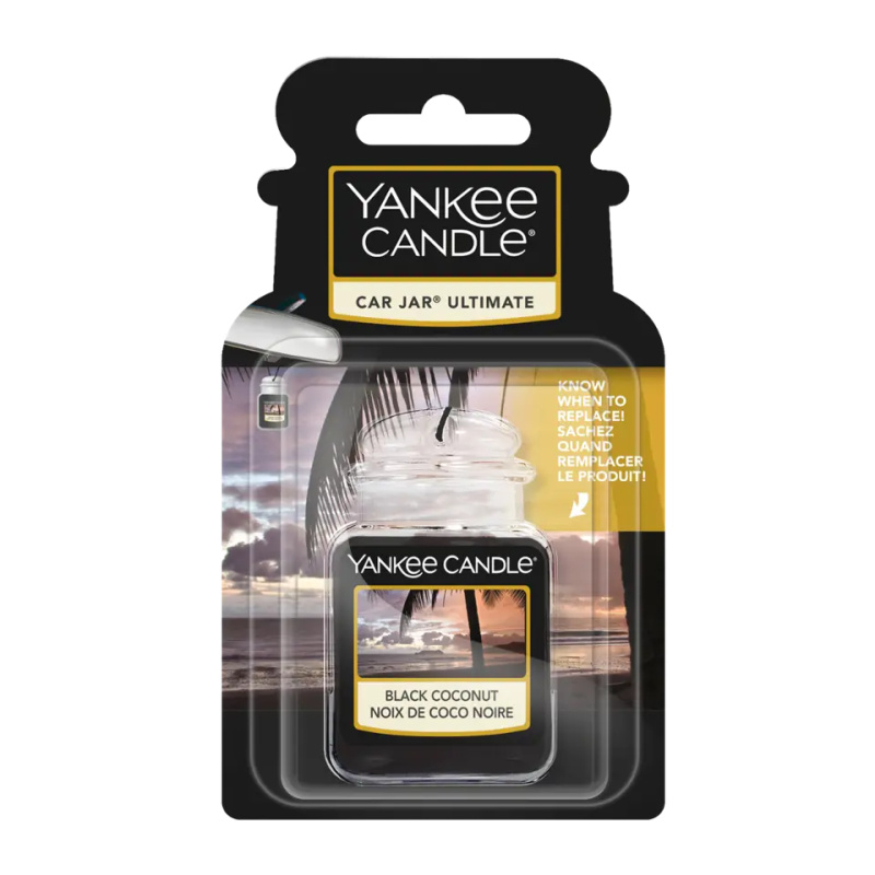 YANKEE CANDLE Luxusní visačka do auta Black Coconut 1 kus