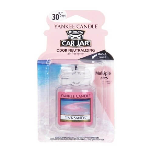 YANKEE CANDLE Luxusní visačka do auta Pink Sands 1 kus