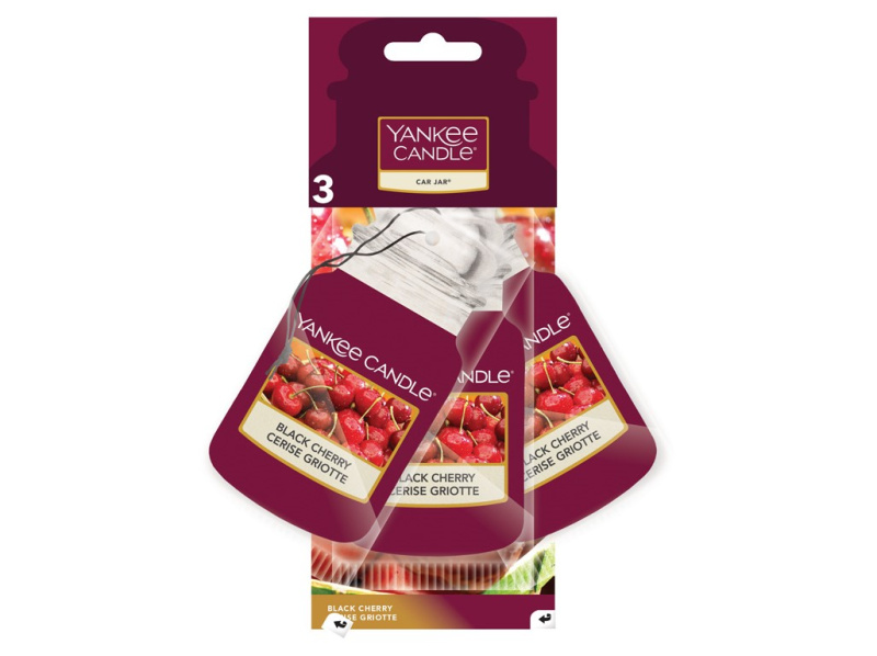 Yankee Candle Black Cherry vonná auto visačka I. 3 ks