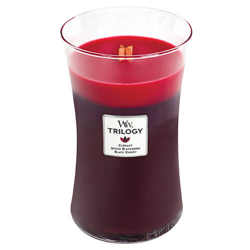 Woodwick Trilogy Sun Ripened Berries vonná svíčka s dřevěným knotem 609,5 g
