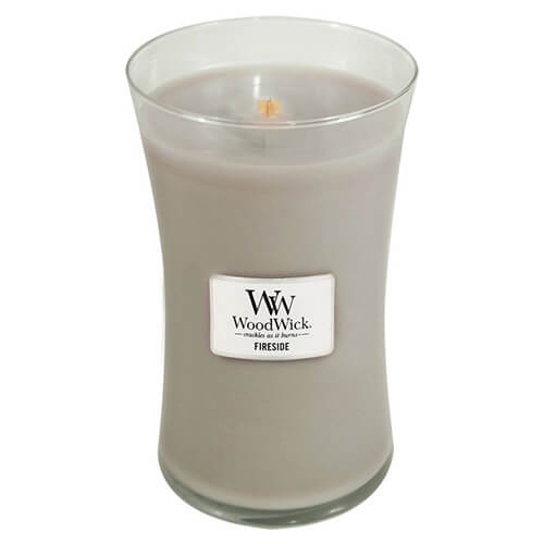 Woodwick Fireside Au Coin Du Feu vonná svíčka s dřevěným knotem 609.5 g