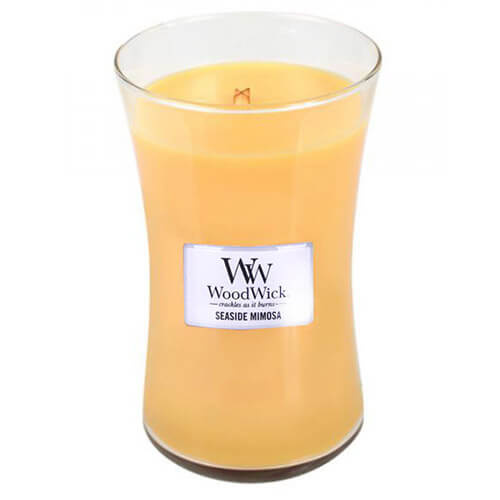 Woodwick Seaside Mimosa vonná svíčka s dřevěným knotem 609.5 g