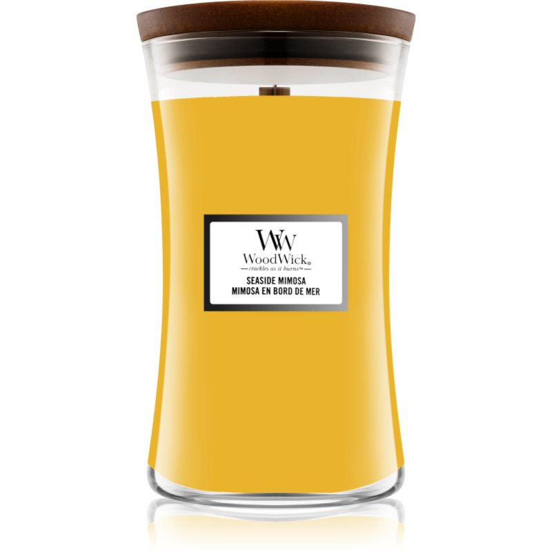 Woodwick Seaside Mimosa vonná svíčka s dřevěným knotem 609.5 g