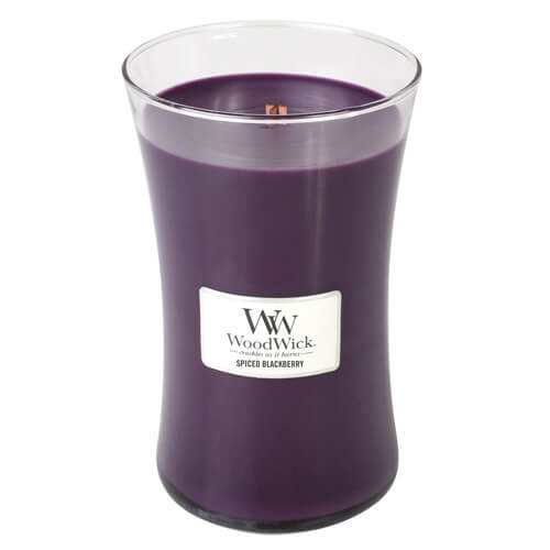 Woodwick Spiced Blackberry vonná svíčka s dřevěným knotem 609,5 g