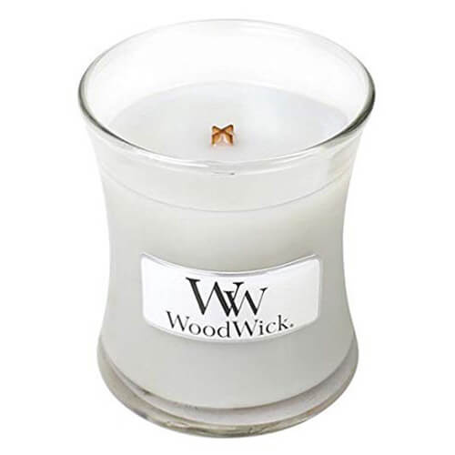 Woodwick Island Coconut vonná svíčka s dřevěným knotem 85 g