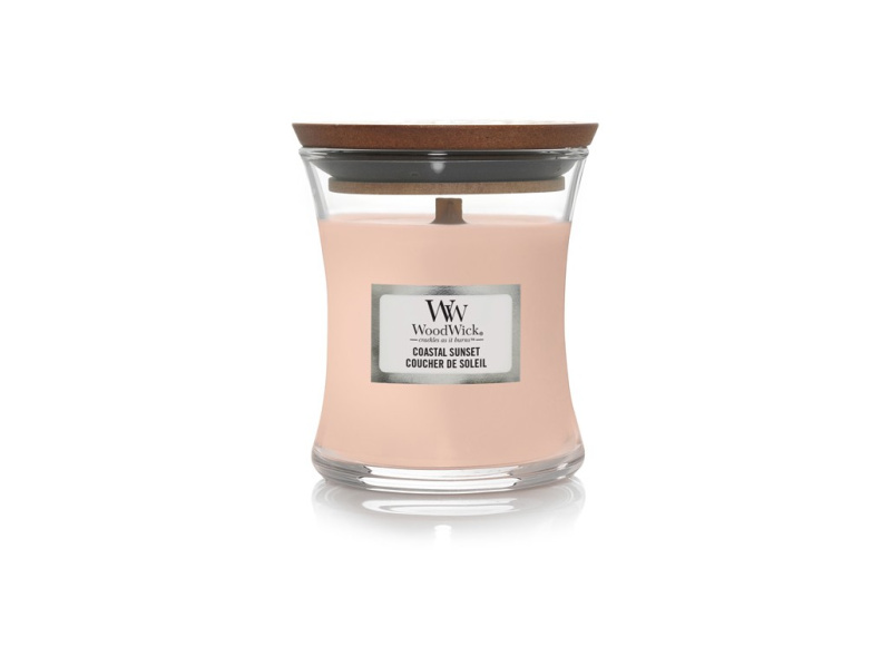 Woodwick Coastal Sunset vonná svíčka s dřevěným knotem 85 g