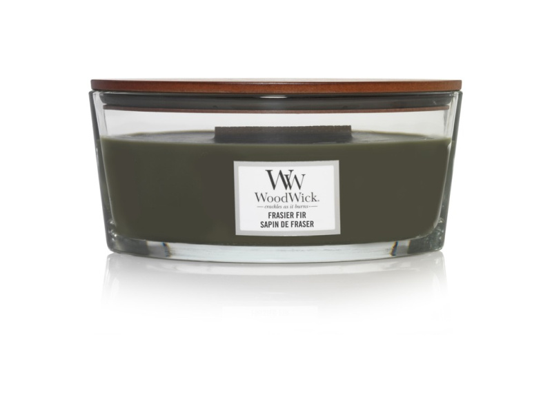 Woodwick Frasier Fir vonná svíčka s dřevěným knotem (hearthwick) 453.6 g