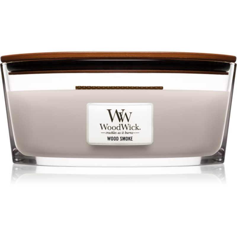 Woodwick Wood Smoke vonná svíčka s dřevěným knotem (hearthwick) 453.6 g