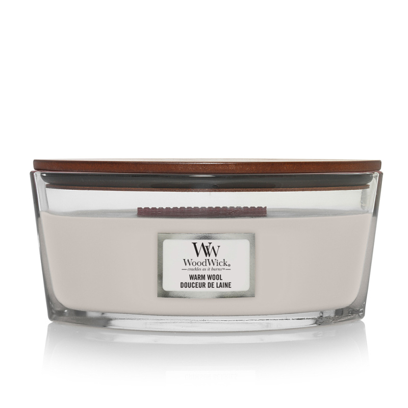 WOODWICK Vonná svíčka loď Warm Wool 453,6 g