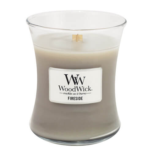 Woodwick Fireside Au Coin Du Feu vonná svíčka s dřevěným knotem 275 g