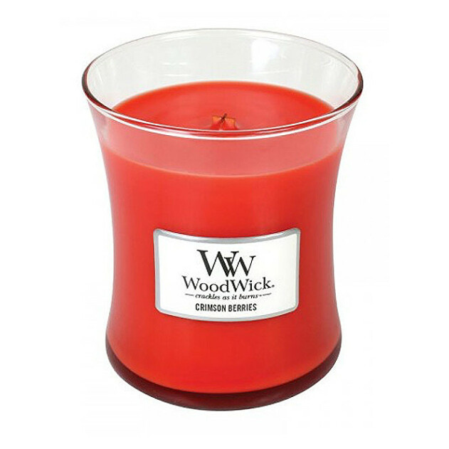 Woodwick Crimson Berries vonná svíčka s dřevěným knotem 275 g