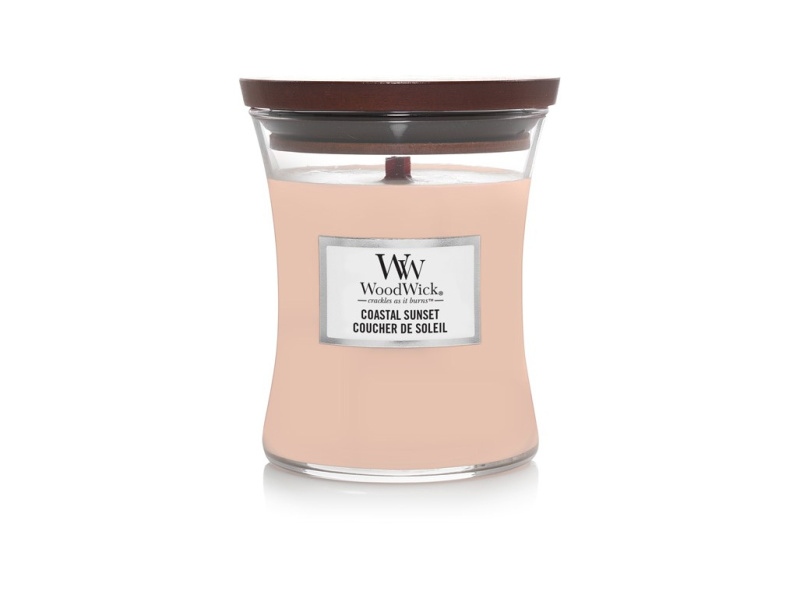 Woodwick Coastal Sunset vonná svíčka s dřevěným knotem 275 g