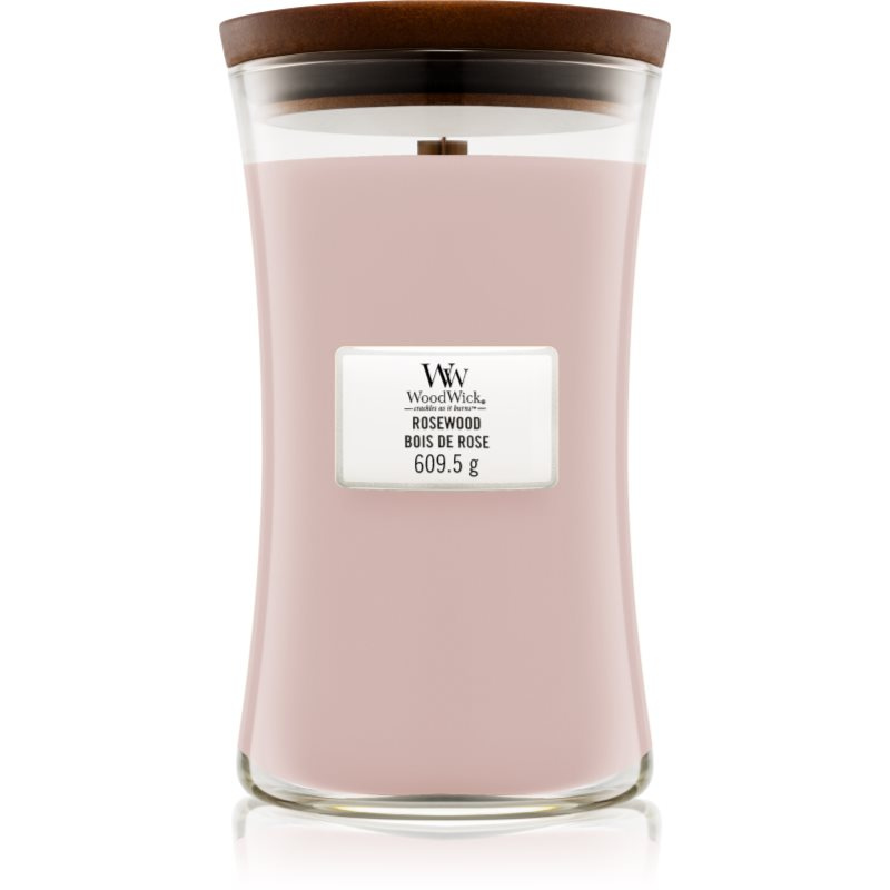 Woodwick Rosewood vonná svíčka s dřevěným knotem 609.5 g