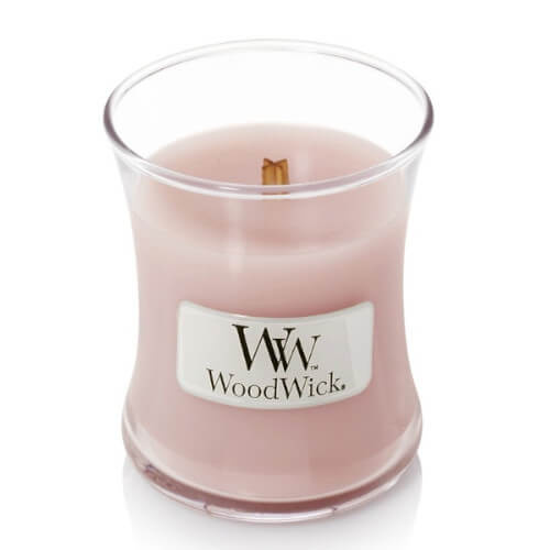Woodwick Rosewood vonná svíčka s dřevěným knotem 85 g
