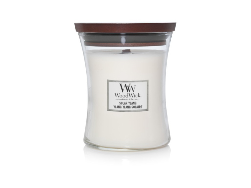 Woodwick Solar Ylang vonná svíčka s dřevěným knotem 275 g