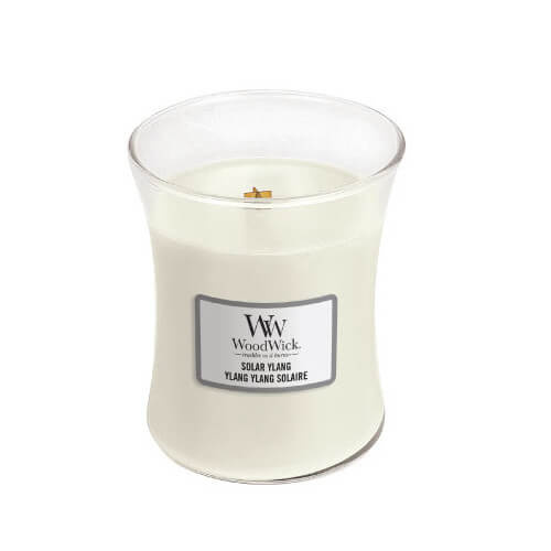 Woodwick Solar Ylang vonná svíčka s dřevěným knotem 275 g