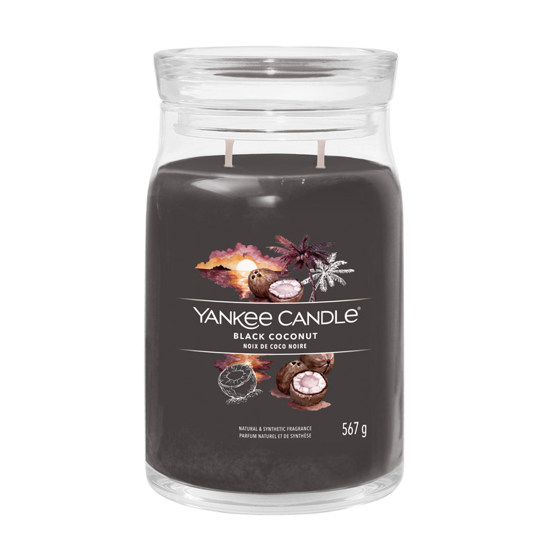 Yankee Candle Black Coconut vonná svíčka Signature 567 g