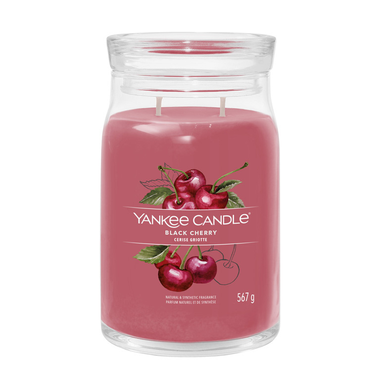 Yankee Candle Black Cherry vonná svíčka Signature 567 g