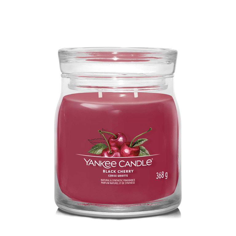 Yankee Candle Black Cherry vonná svíčka Signature 368 g