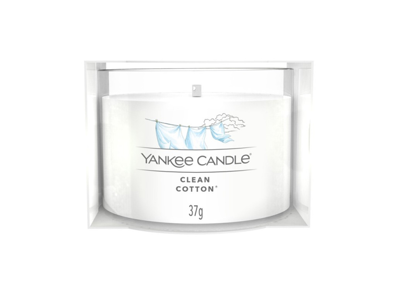 Yankee Candle Clean Cotton votivní svíčka glass 37 g