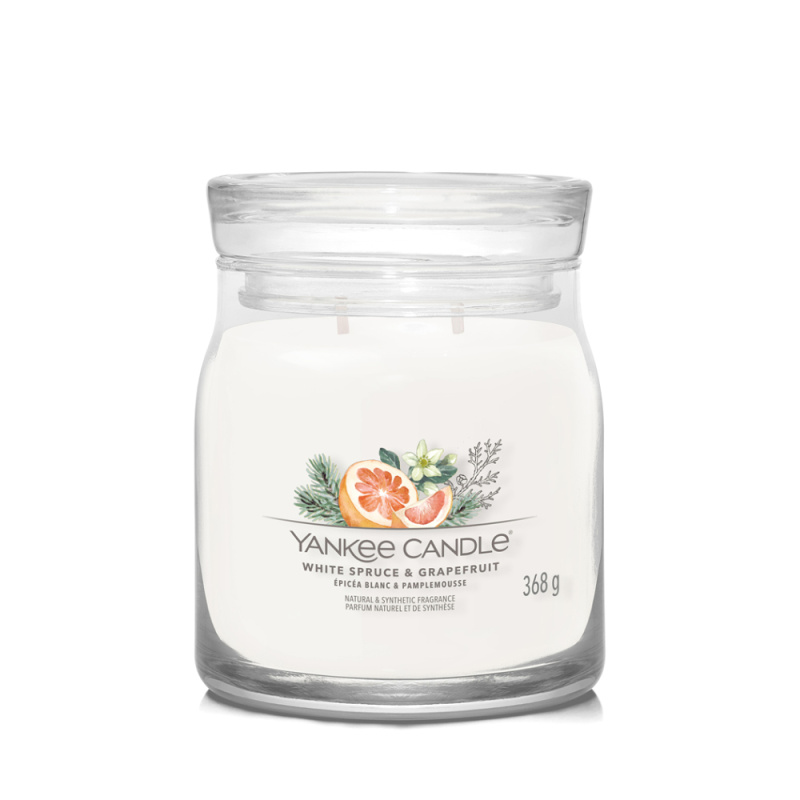 Yankee Candle White Spruce & Grapefruit vonná svíčka 368 g