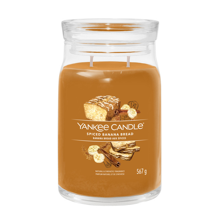 Yankee Candle Spiced Banana Bread vonná svíčka Signature 567 g