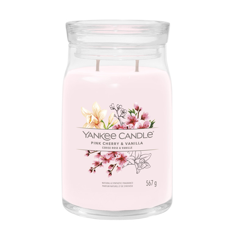 Yankee Candle Pink Cherry & Vanilla vonná svíčka Signature 567 g