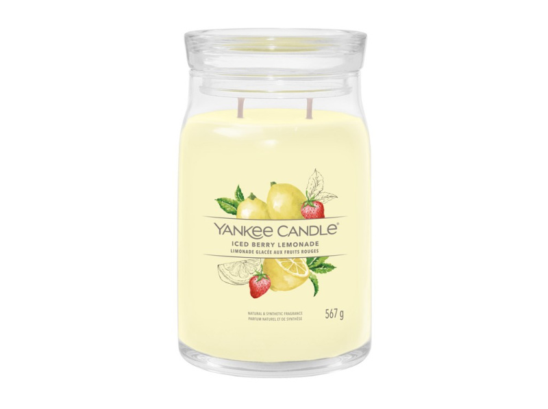 Yankee Candle Iced Berry Lemonade vonná svíčka Signature 567 g