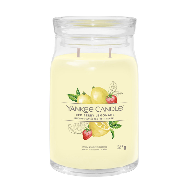 Yankee Candle Iced Berry Lemonade vonná svíčka Signature 567 g