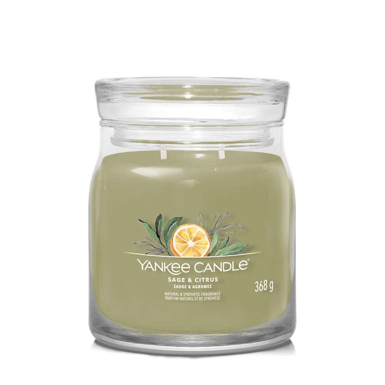 Yankee Candle Sage & Citrus vonná svíčka Signature Signature 368 g