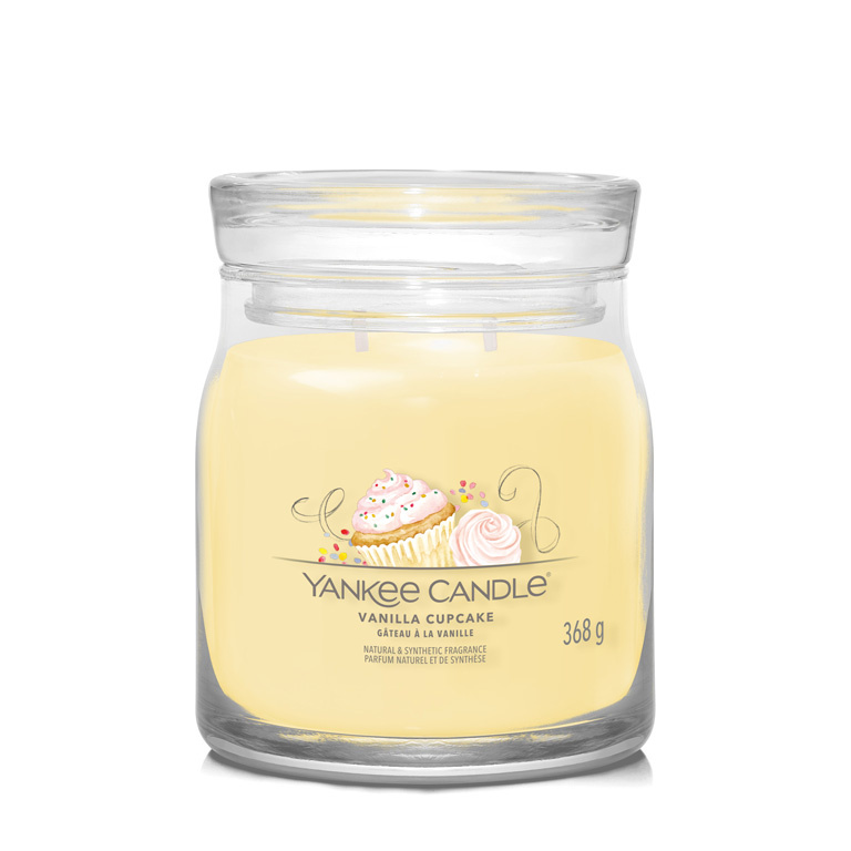 YANKEE CANDLE Signature Vonná svíčka střední 2 knoty Vanilla Cupcake 368 g
