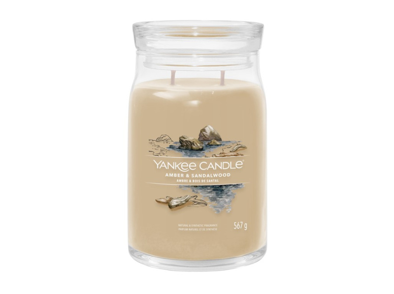 Yankee Candle Amber & Sandalwood vonná svíčka 567 g