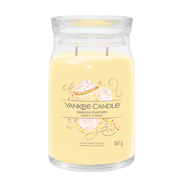 Yankee Candle Vanilla Cupcake vonná svíčka Signature 567 g