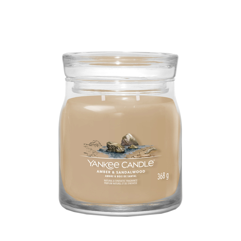 Yankee Candle Amber & Sandalwood vonná svíčka 368 g