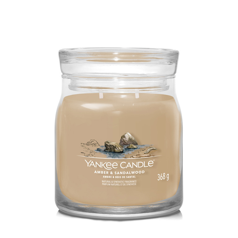 Yankee Candle Amber & Sandalwood vonná svíčka 368 g