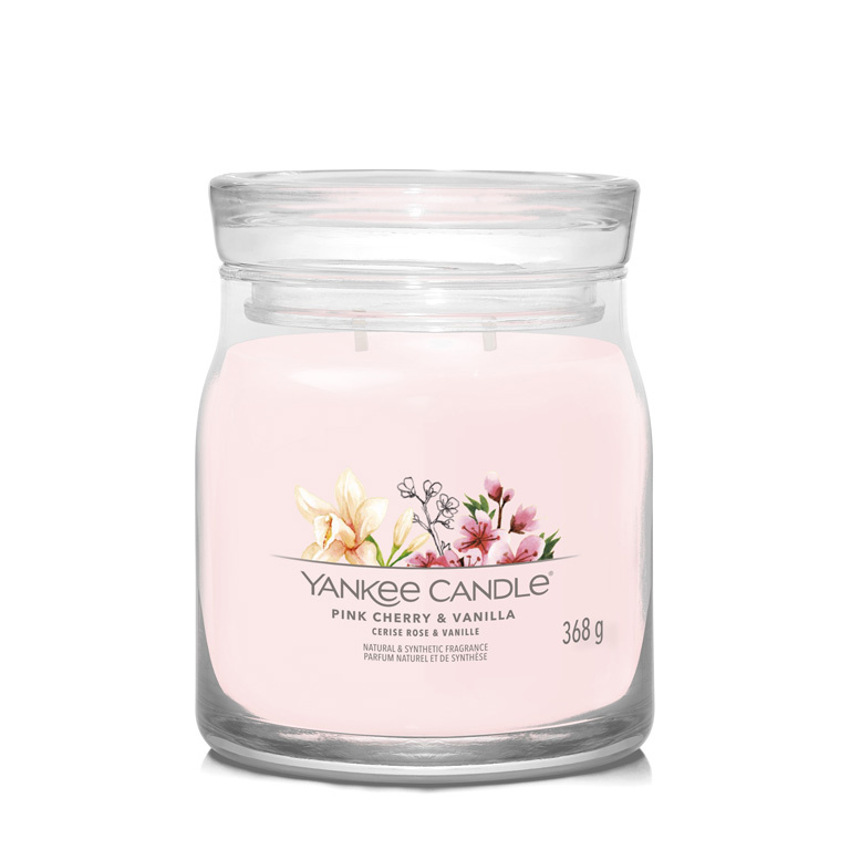 Yankee Candle Pink Cherry & Vanilla vonná svíčka Signature 368 g
