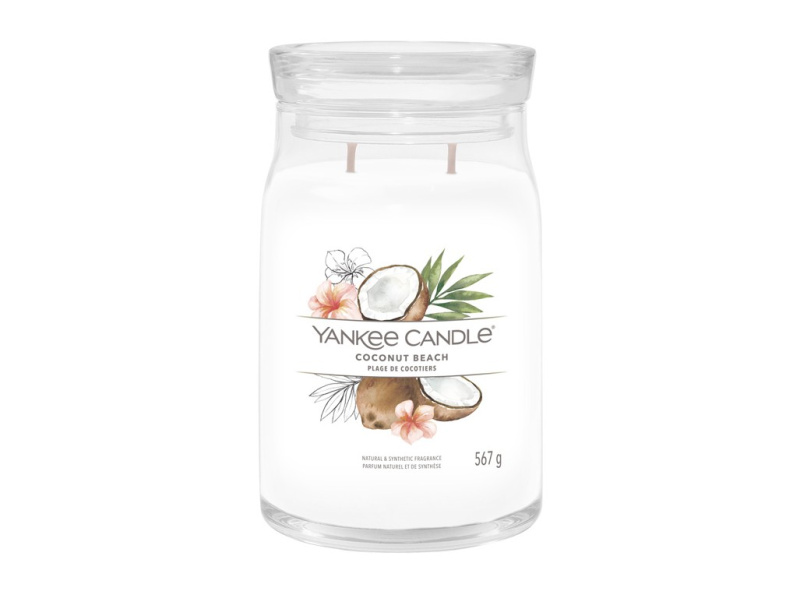 Yankee Candle Coconut Beach vonná svíčka Signature 567 g