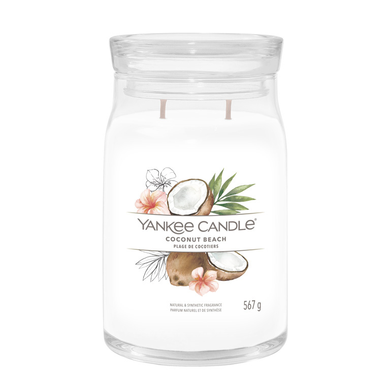 Yankee Candle Coconut Beach vonná svíčka Signature 567 g