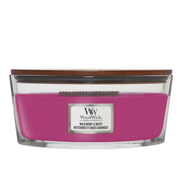 Woodwick Wild Berry & Beets vonná svíčka s dřevěným knotem (hearthwick) 453,6 g