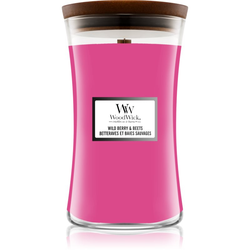 Woodwick Wild Berry & Beets vonná svíčka s dřevěným knotem 609.5 g