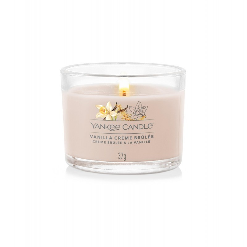 Yankee Candle Vanilla Crème Brûlée votivní svíčka glass 37 g