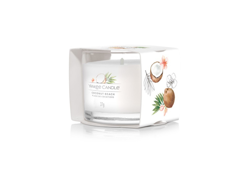 Yankee Candle Coconut Beach votivní svíčka glass 37 g