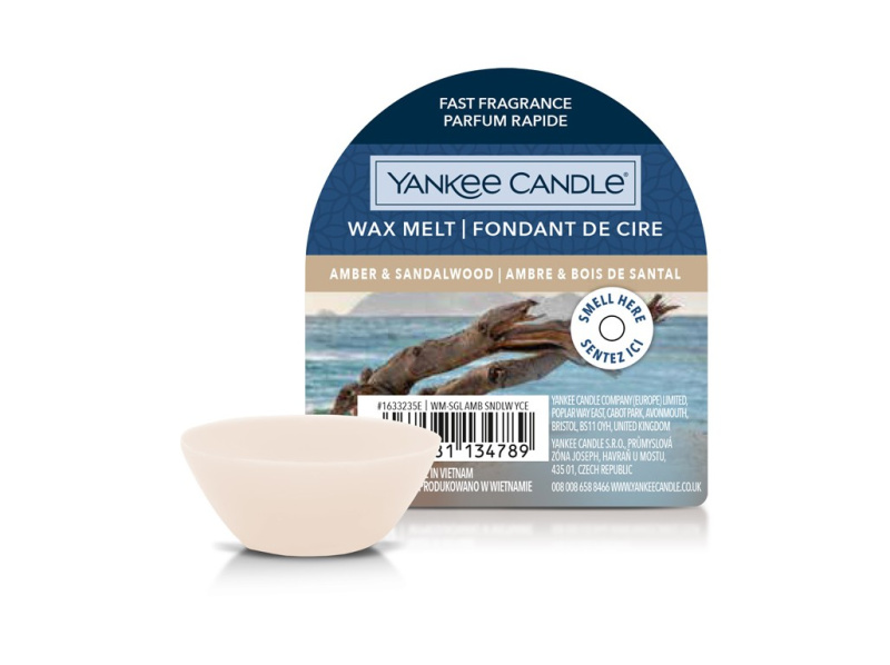 Yankee Candle Amber & Sandalwood vosk do aromalampy 22 g