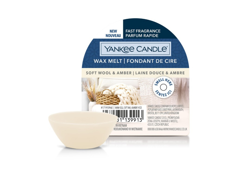 Yankee Candle Soft Wool & Amber vosk do aromalampy 22 g