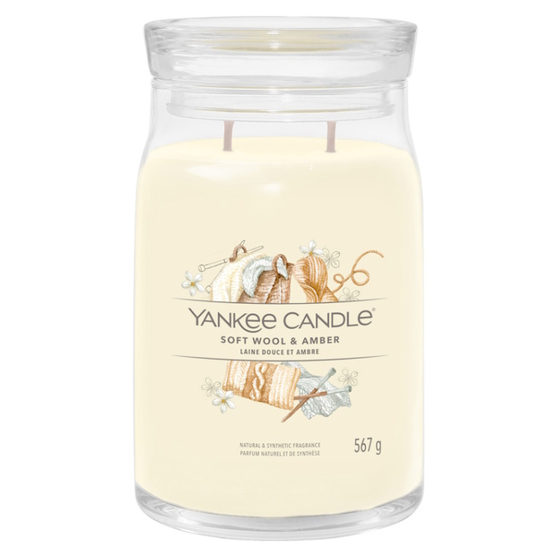 Yankee Candle Soft Wool & Amber vonná svíčka 567 g