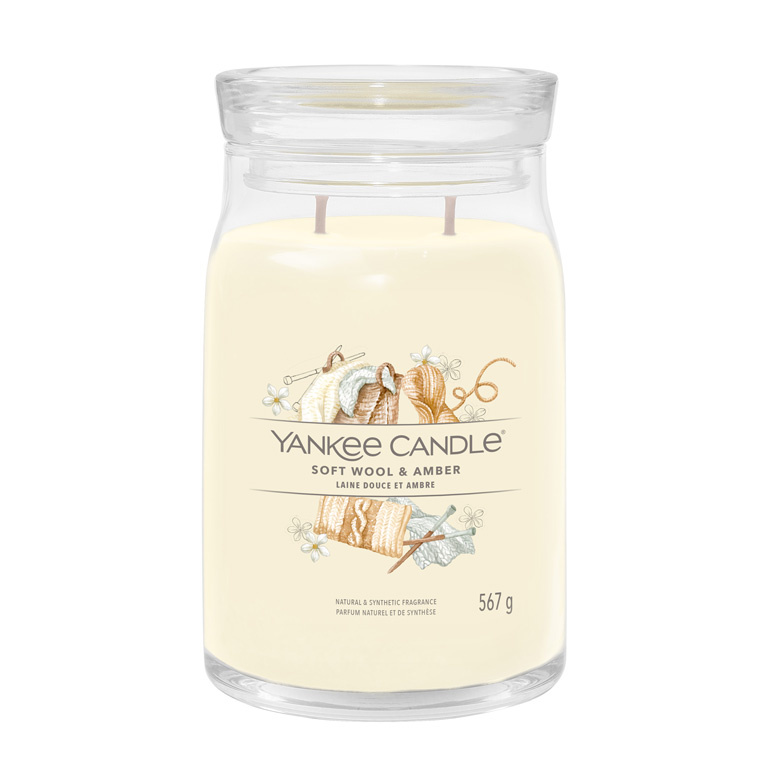 Yankee Candle Soft Wool & Amber vonná svíčka 567 g