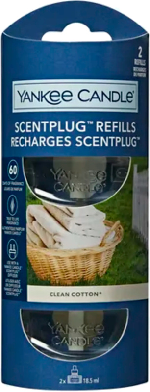Yankee Candle Clean Cotton náplň do elektrického difuzéru 2x18,5 ml